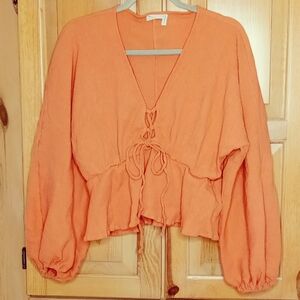 ASOS Crop Top Size 14 color Deep Peach